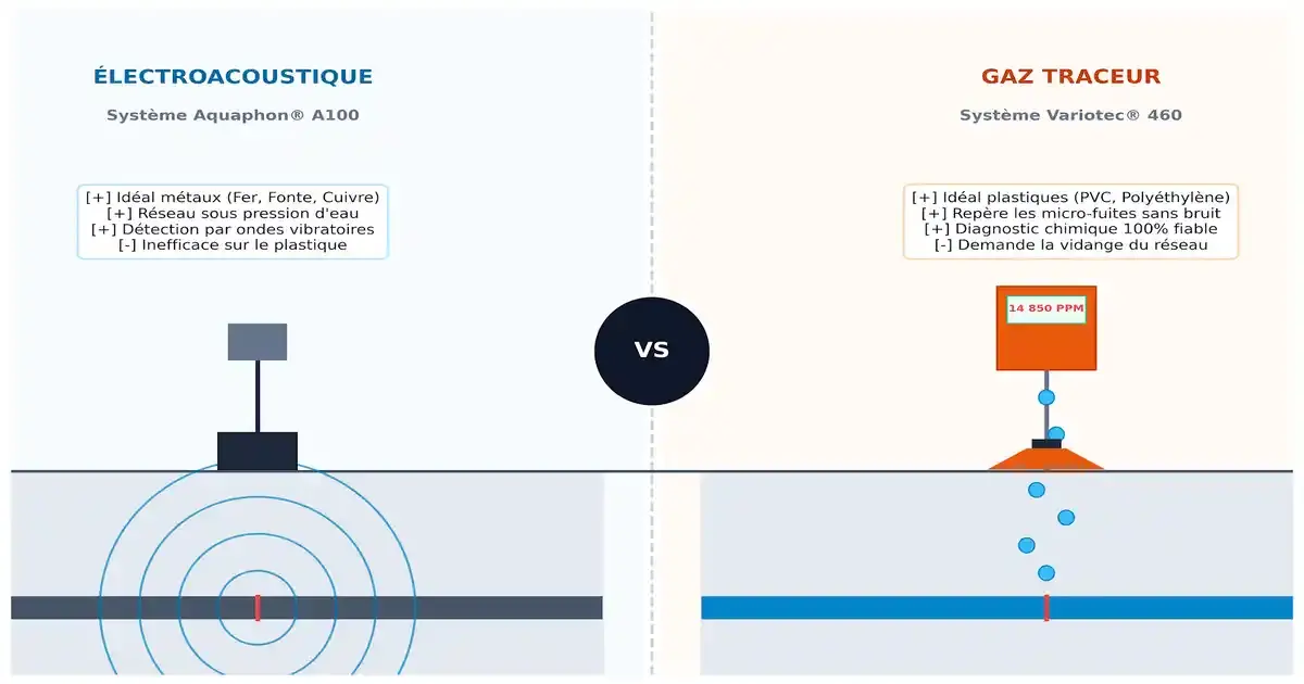 Difference gaz traceur et acoustique
